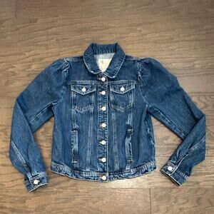 Anthropologie Pilcro Puff Sleeve Denim Jacket